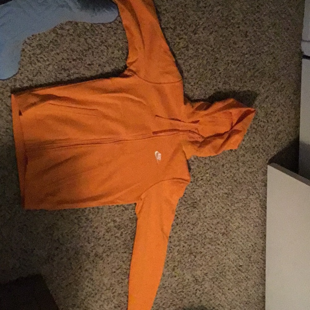 Orange Nike Zip-Up Hoodie